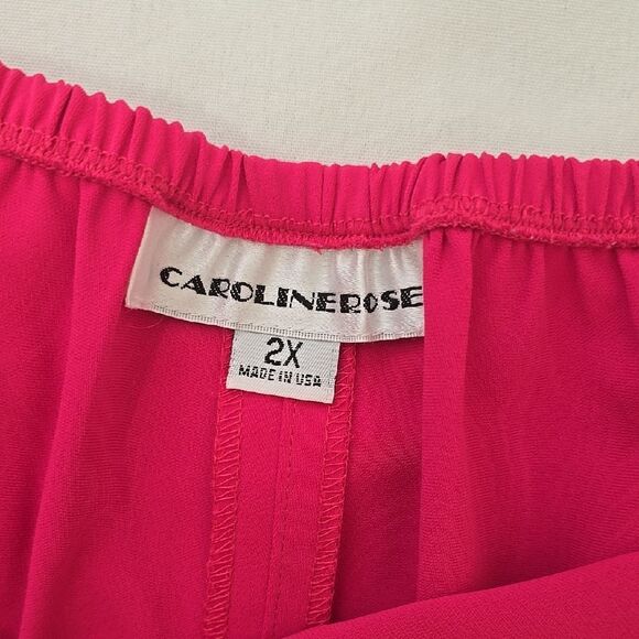 Vibrant Pink Wide-Leg Jumpsuit with Relaxed Fit 2xl - Picture 2 of 8